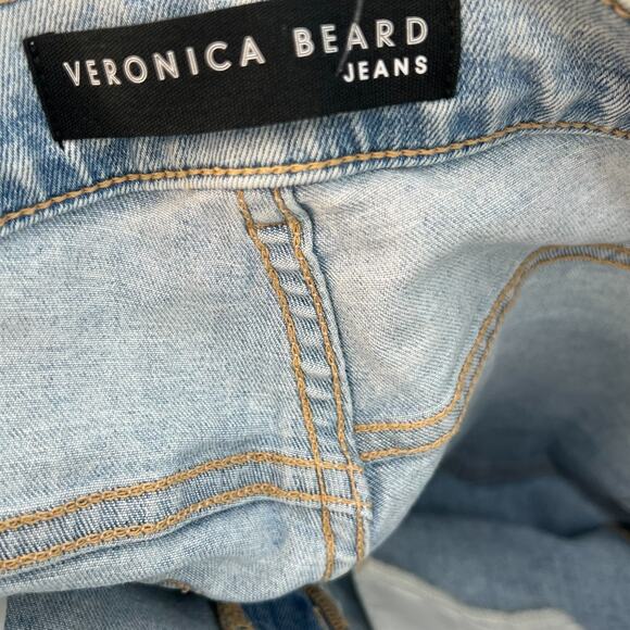 Veronica Beard Sheridan Exaggerated Flare Jeans High Rise Denim Sky Blue Size 15 - Picture 13 of 16